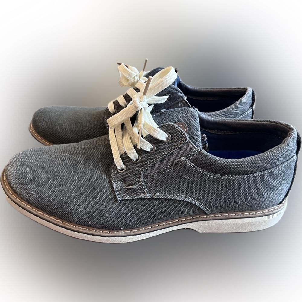 Nunn Bush Gray Canvas Oxfords